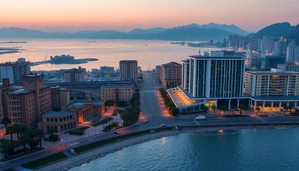 Самые красивые прибрежные города - иллюстрация