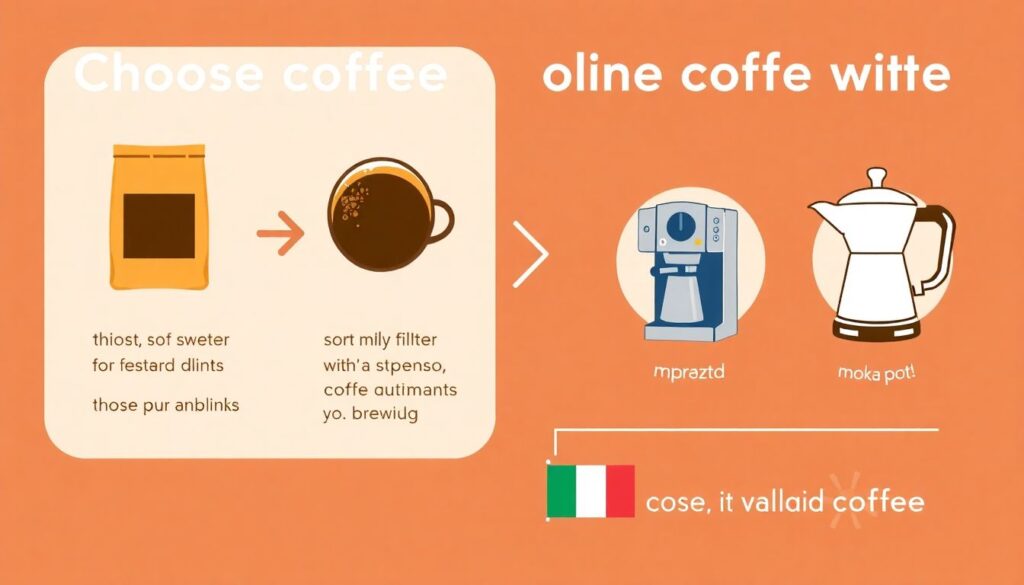 Гид по сортам итальянского кофе - иллюстрация