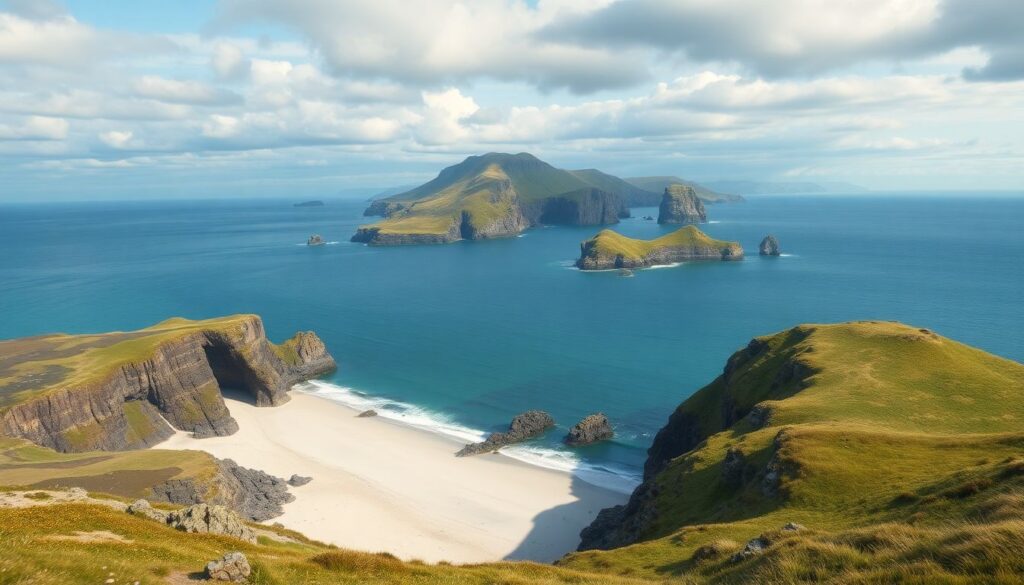 Путешествие по островам Шотландии - иллюстрация