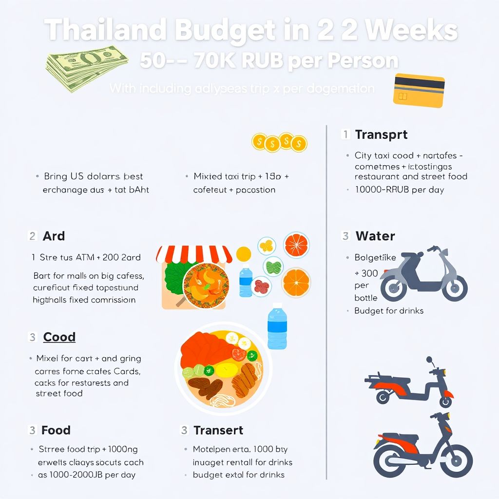Сколько денег брать в Таиланд на 2 недели: минимальный бюджет без перелёта и жилья