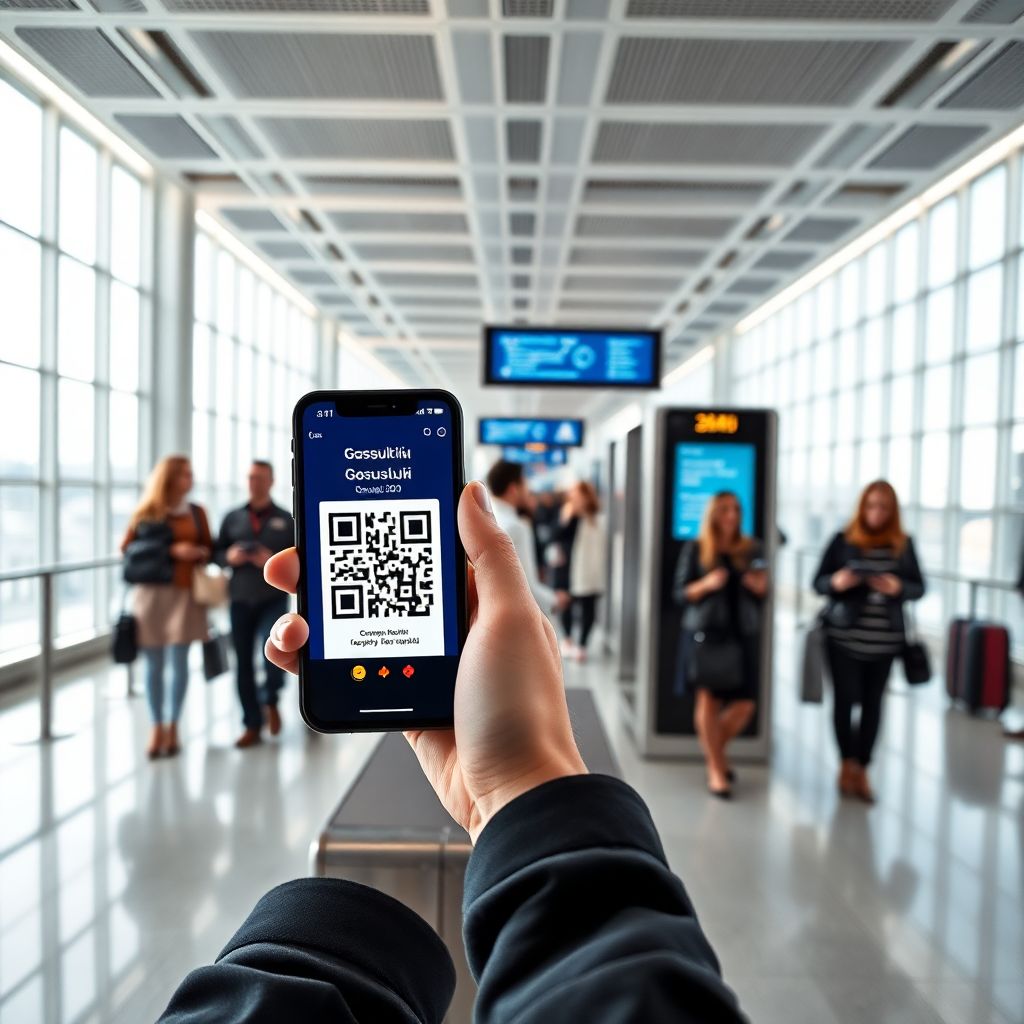 Посадка на внутренние рейсы по Qr-коду электронного паспорта через Госуслуги