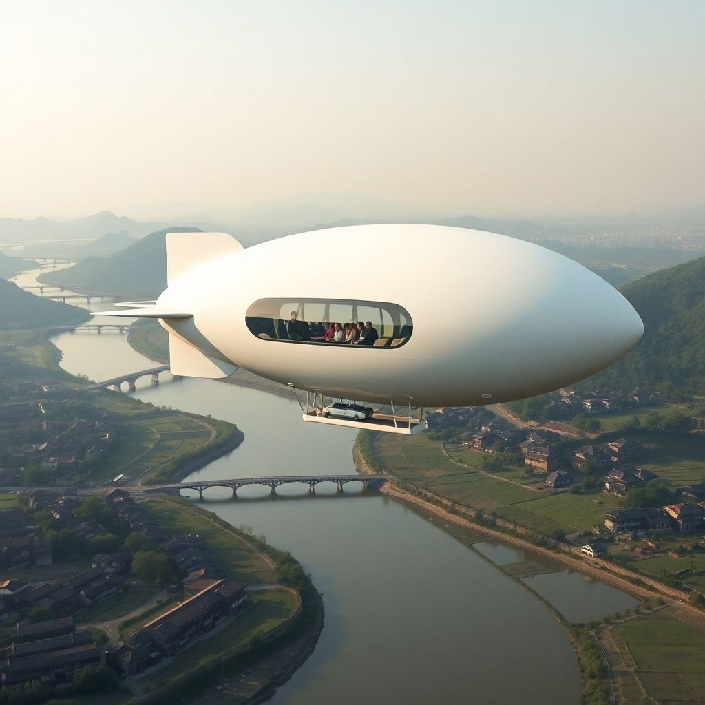Туристический дирижабль xiangyun As700 в Юэчэне: новый этап воздушного туризма Китая