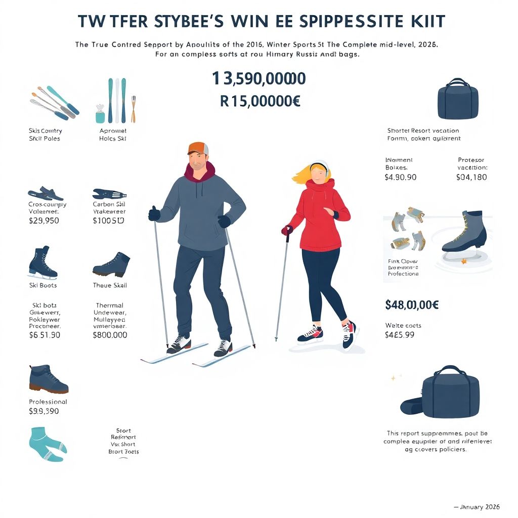 Средняя стоимость комплекта лыж и коньков: 130 тысяч рублей и выгода для здоровья