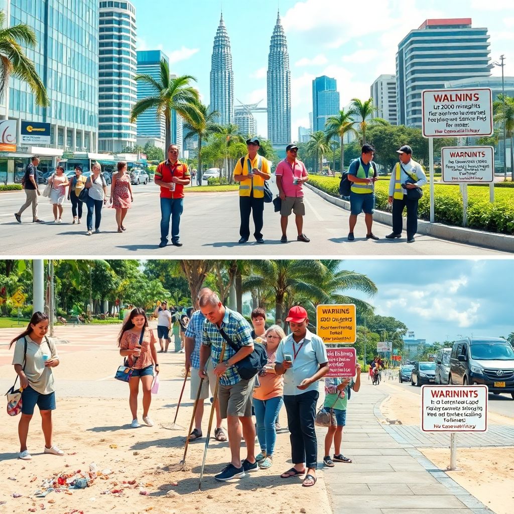 Малайзия объявила войну мусору: штрафы и уборка улиц за окурки