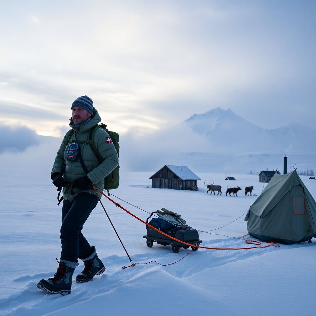 Турист из Швейцарии в зимнем походе по Якутии к горе Победа: риск и подготовка